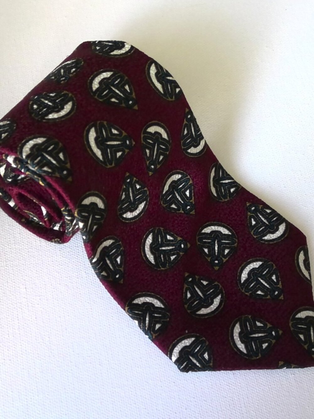 Vtg Cultural Fusion by House of Artistry Neck Tie 100% Silk Retro Streetwear